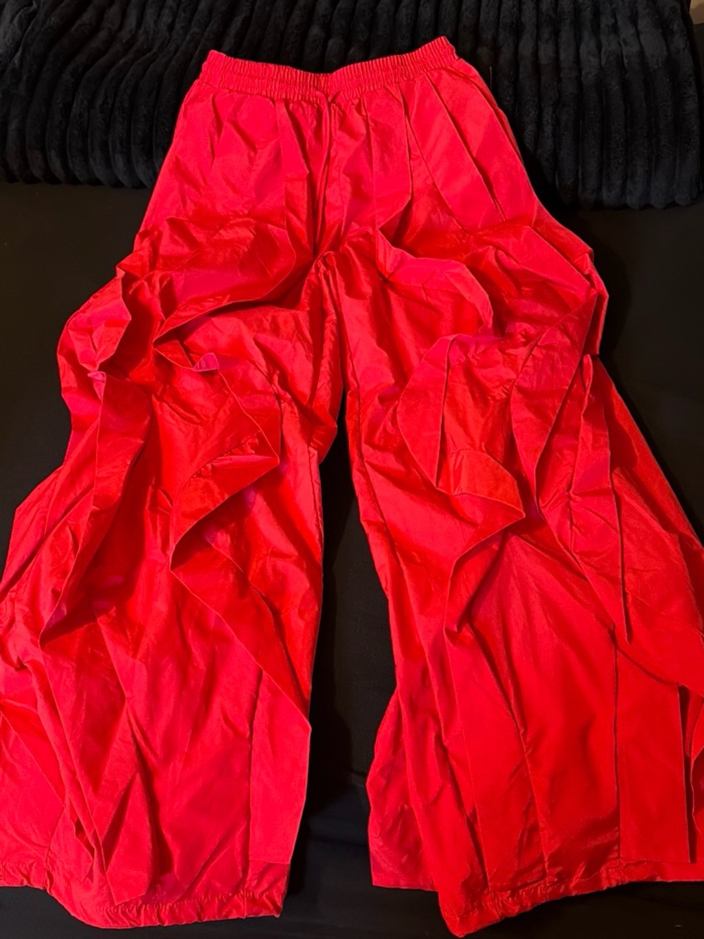 Bright Red Pull-On Casual Bottoms